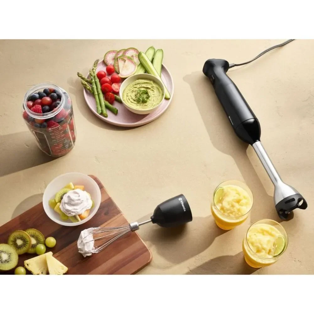 Immersion Hand Blender Kit in Black with Whisk & Jar